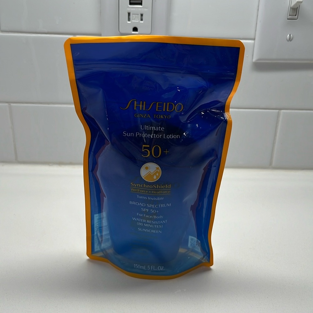Shiseido Blue and Orange Sun Protector SPF 50+